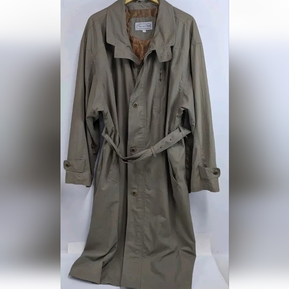 Vintage Oscar De La Renta Trench Coat, Size XL - Picture 2 of 11